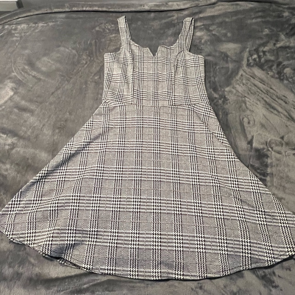 Women’s plaid dress.